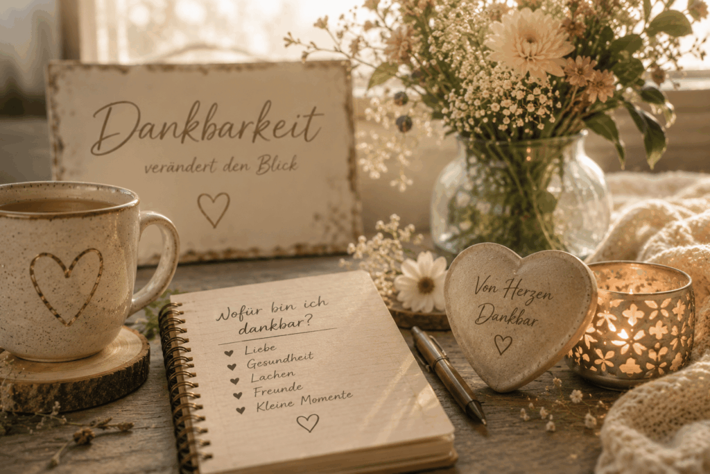 dankbarkeit und warme momente