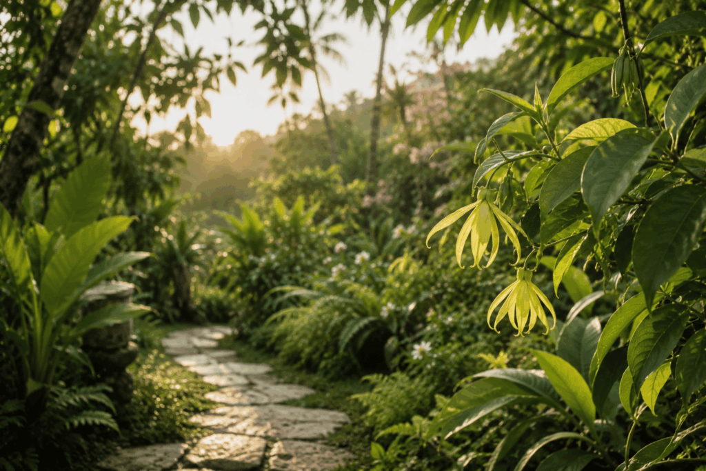 ein kleiner garten in den tropen