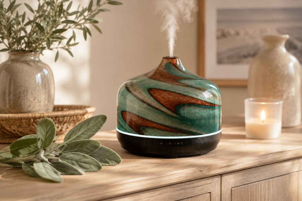 Wo der Wind nach Salbei duftet glas diffusor mit salbeiGlas Diffusor mit Salbei