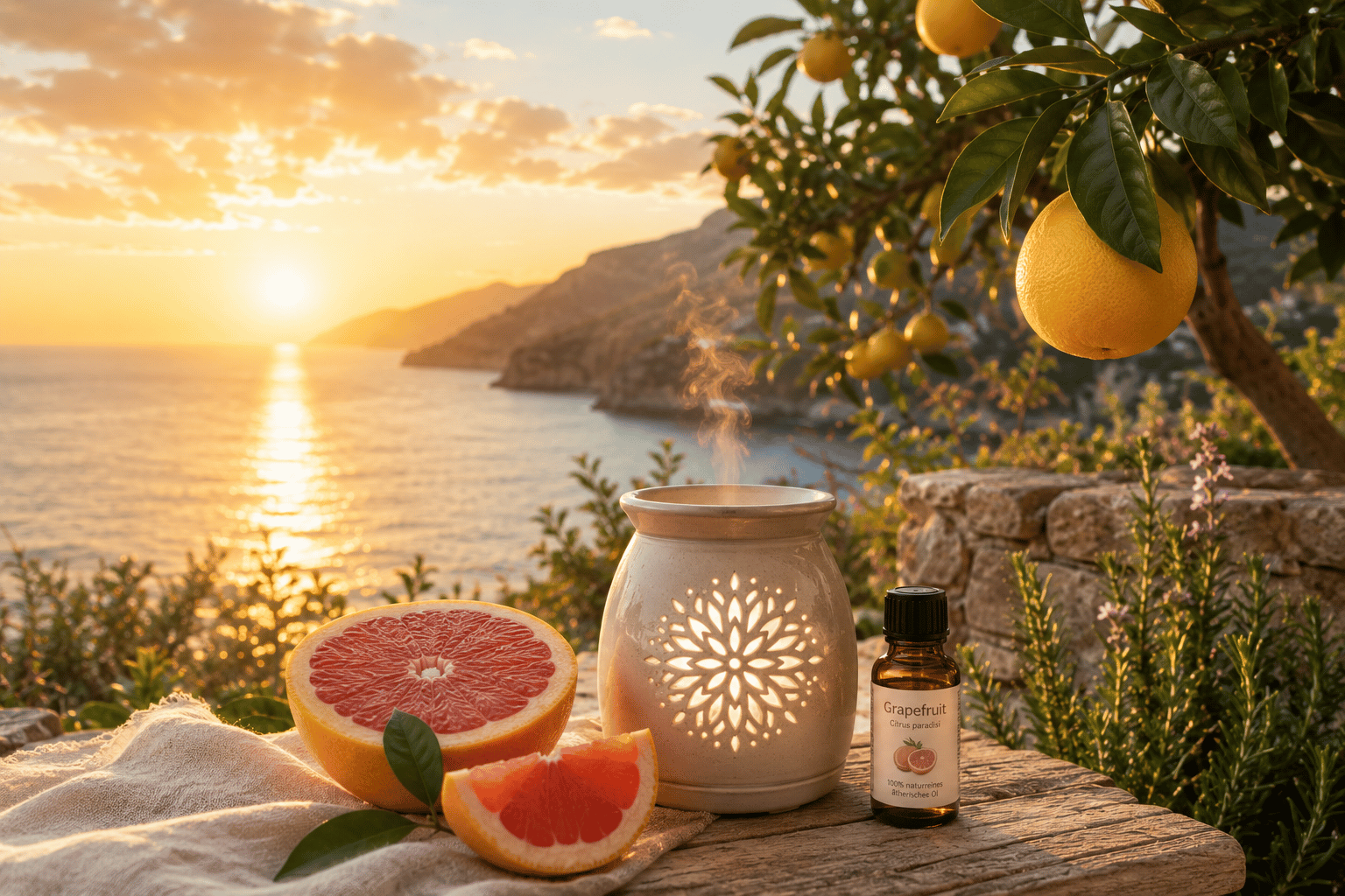 Duftstövchen mit Grapefruit Öl