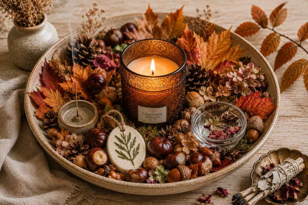 So zieht der Herbst bei mir ein herbstliche schale mit kerzenschein (1)