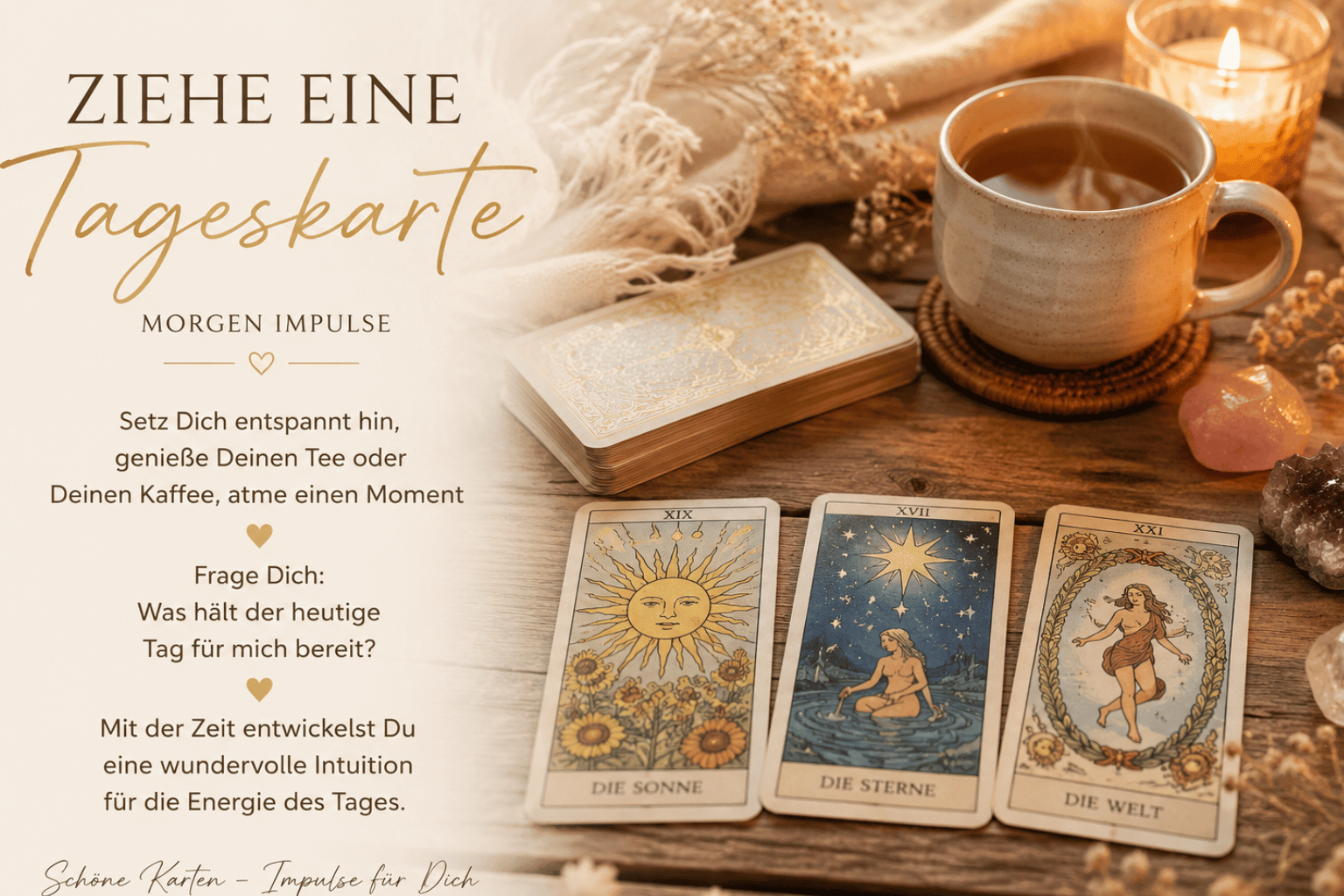 Ein Morgenimpuls mit Tarot – Stärke Deine Intuition ziehe eine tageskarte tarot (1)