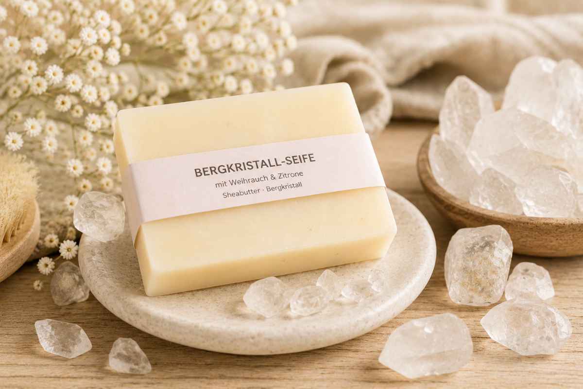 Bergkristallseife selber machen – ein besonderes Geschenk mit Weihrauch & Zitrone Bergkristallseife selber machen mit Weihrauch und Zitrone