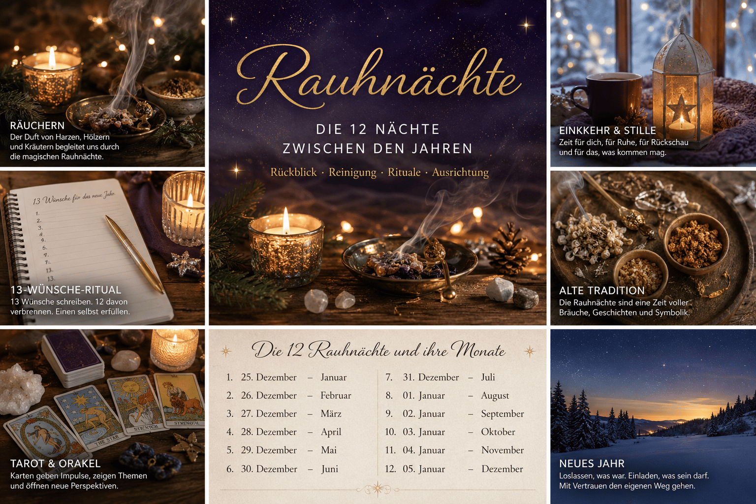 Rauhnächte 2026/27 – Räuchern mit Kerzen und Räucherwerk